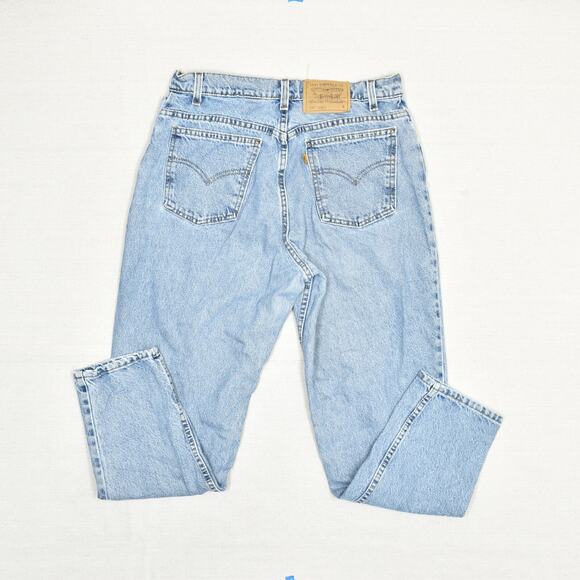 Levi's Men's Cotton Blue Size 14 Short 15951 Relaxed Taper Jeans Orange Tab VTG - Picture 2 of 8